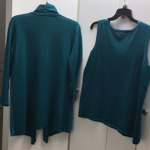 ALFANI two piece set. Gorgeous tank top and open cardigan - Picture 12 of 13